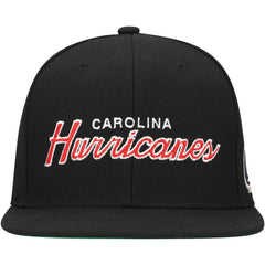 Carolina Hurricanes Mitchell & Ness Core Team Script 2.0 Snapback Hat - Black - NHL 201212986