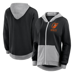 Baltimore Orioles Fanatics Women's Hit It French Terry Full-Zip Hoodie - Black - Fanatics Lifestyle