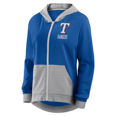 Texas Rangers Fanatics Women's Hit It French Terry Full-Zip Hoodie - Royal - Fanatics Sale