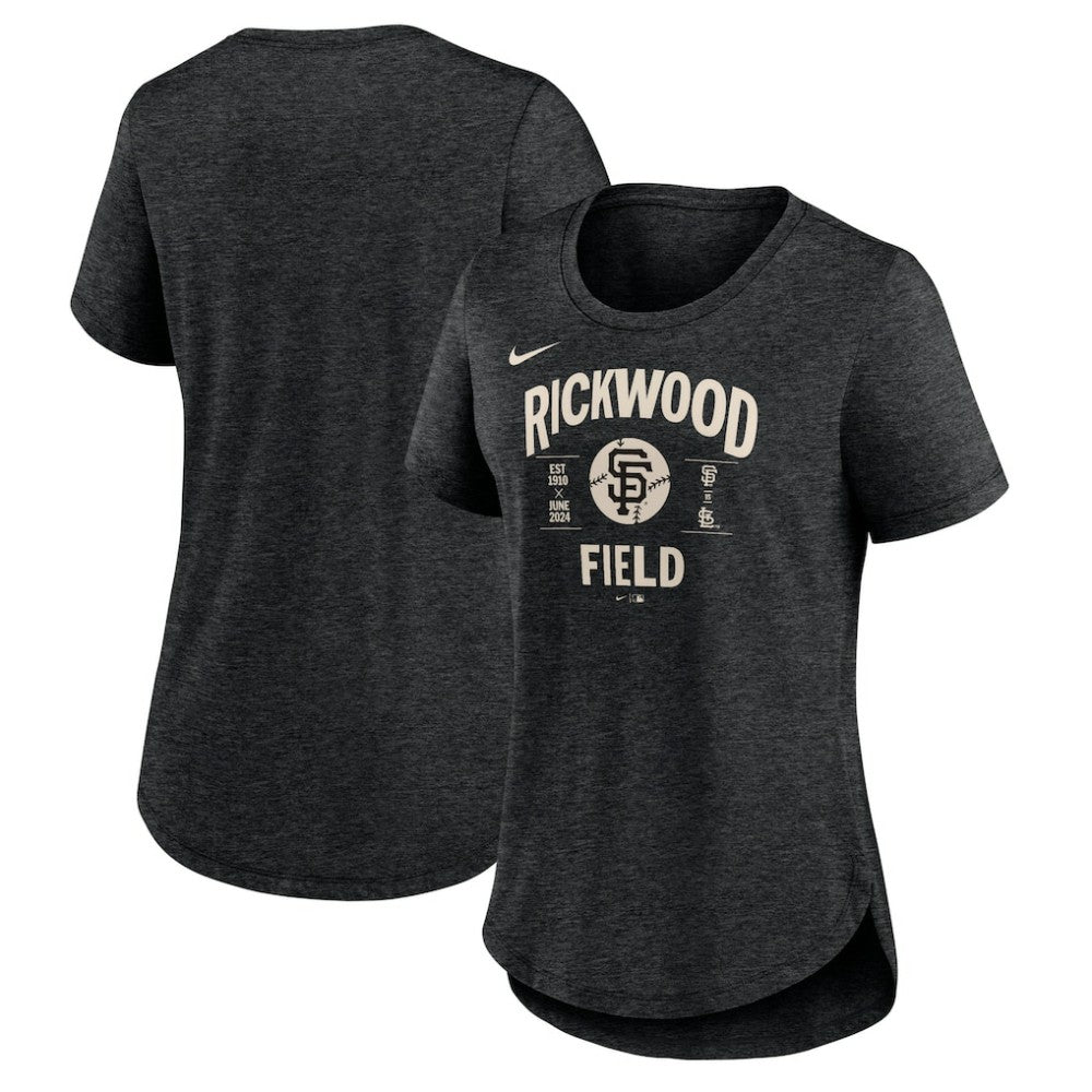 San Francisco Giants Nike Women's 2024 Rickwood Classic Tribute Tri-Blend T-Shirt - Heather Black - Nike Online