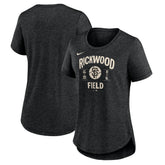 San Francisco Giants Nike Women's 2024 Rickwood Classic Tribute Tri-Blend T-Shirt - Heather Black - Nike Online