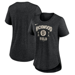 San Francisco Giants Nike Women's 2024 Rickwood Classic Tribute Tri-Blend T-Shirt - Heather Black - Nike Online