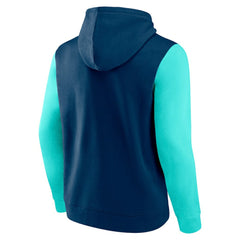 Seattle Kraken Logo Athletic Deliver Fleece Pullover Hoodie - Navy - NHL 201230184