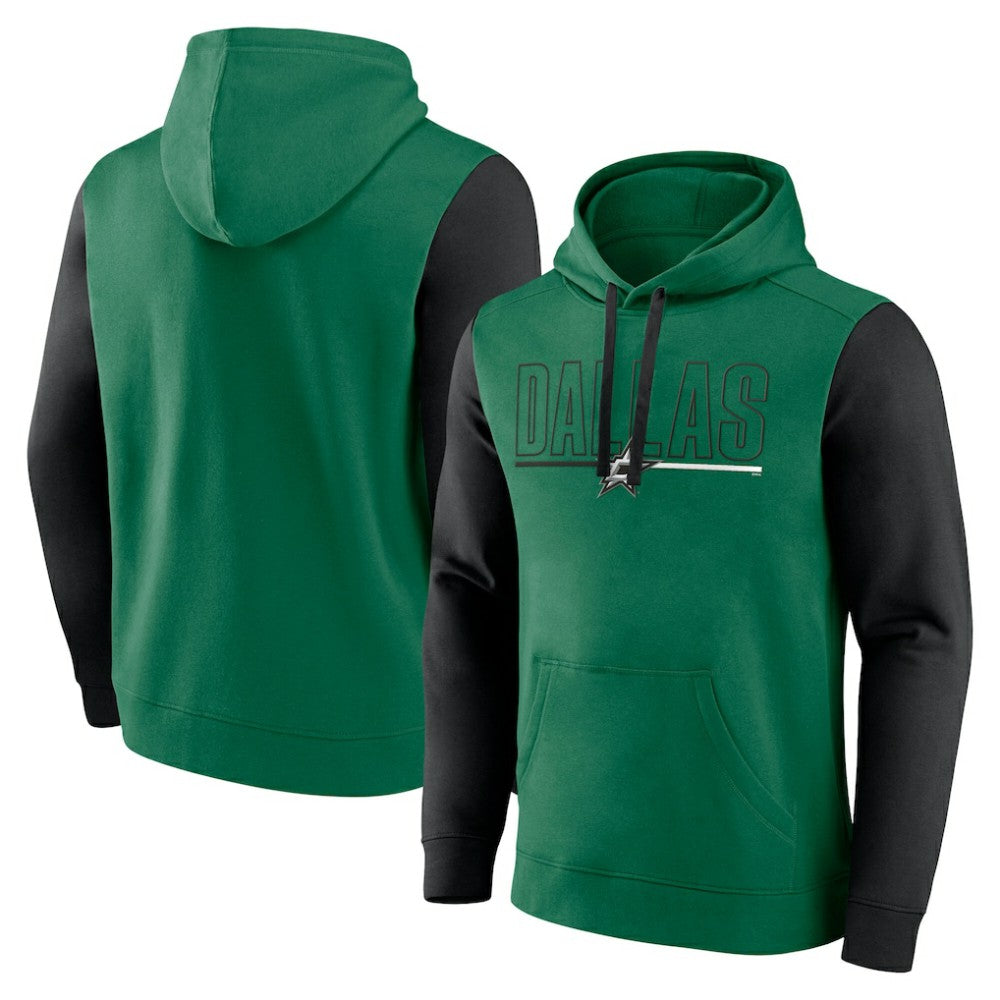 Dallas Stars Logo Athletic Deliver Fleece Pullover Hoodie - Kelly Green - NHL 201230190