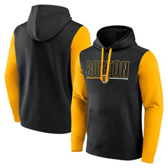Boston Bruins Logo Athletic Deliver Fleece Pullover Hoodie - Black - NHL 201230201