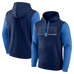 Winnipeg Jets Logo Athletic Deliver Fleece Pullover Hoodie - Navy - NHL 201230203