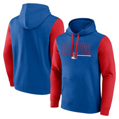 New York Rangers Logo Athletic Deliver Fleece Pullover Hoodie - Blue - NHL 201230205