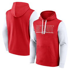 Detroit Red Wings Logo Athletic Deliver Fleece Pullover Hoodie - Red - NHL 201230210