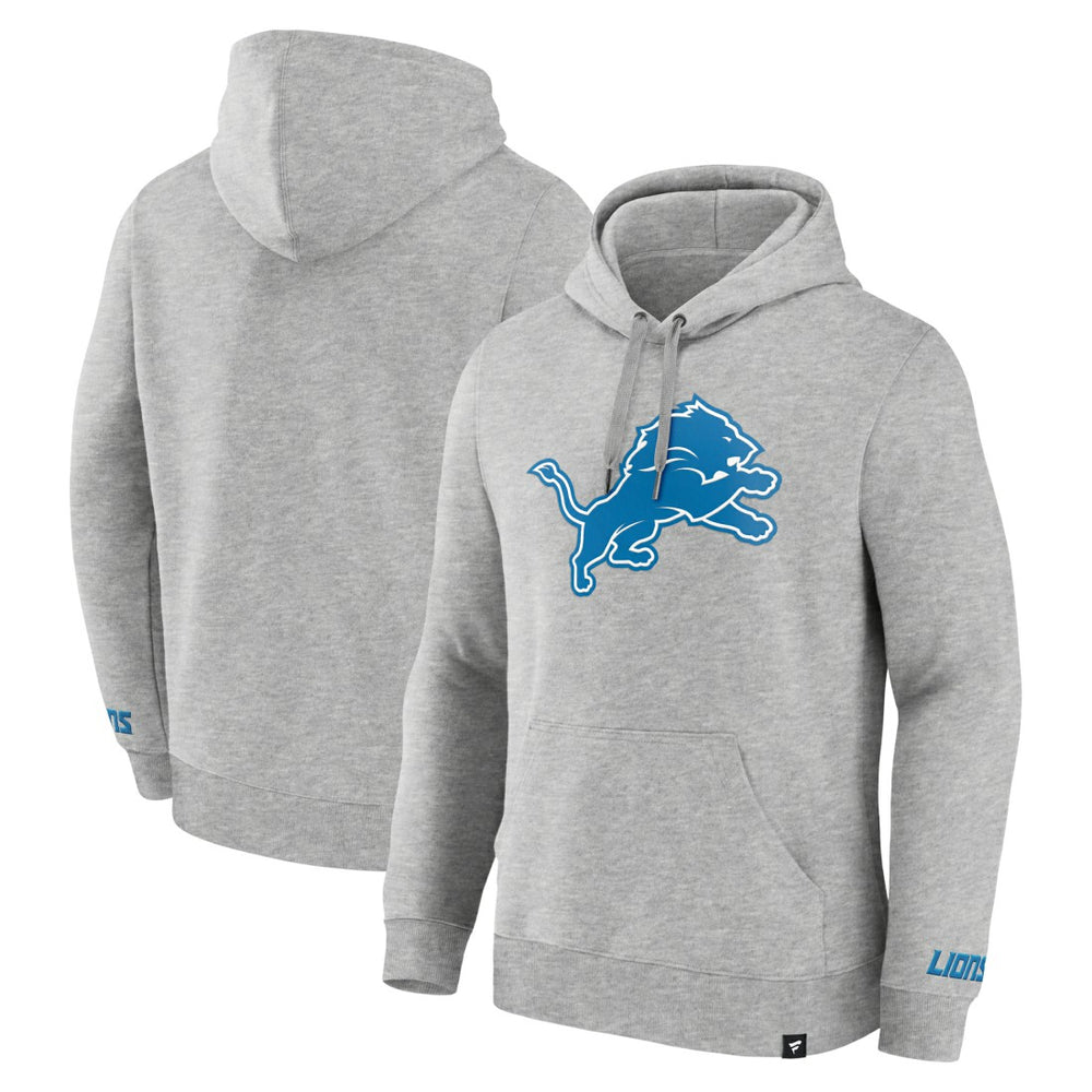 Fanatics Detroit Lions Legacy Fleece Pullover Hoodie Heather Gray