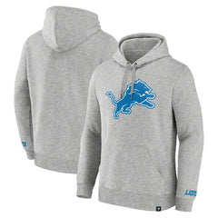 Fanatics Detroit Lions Legacy Fleece Pullover Hoodie Heather Gray