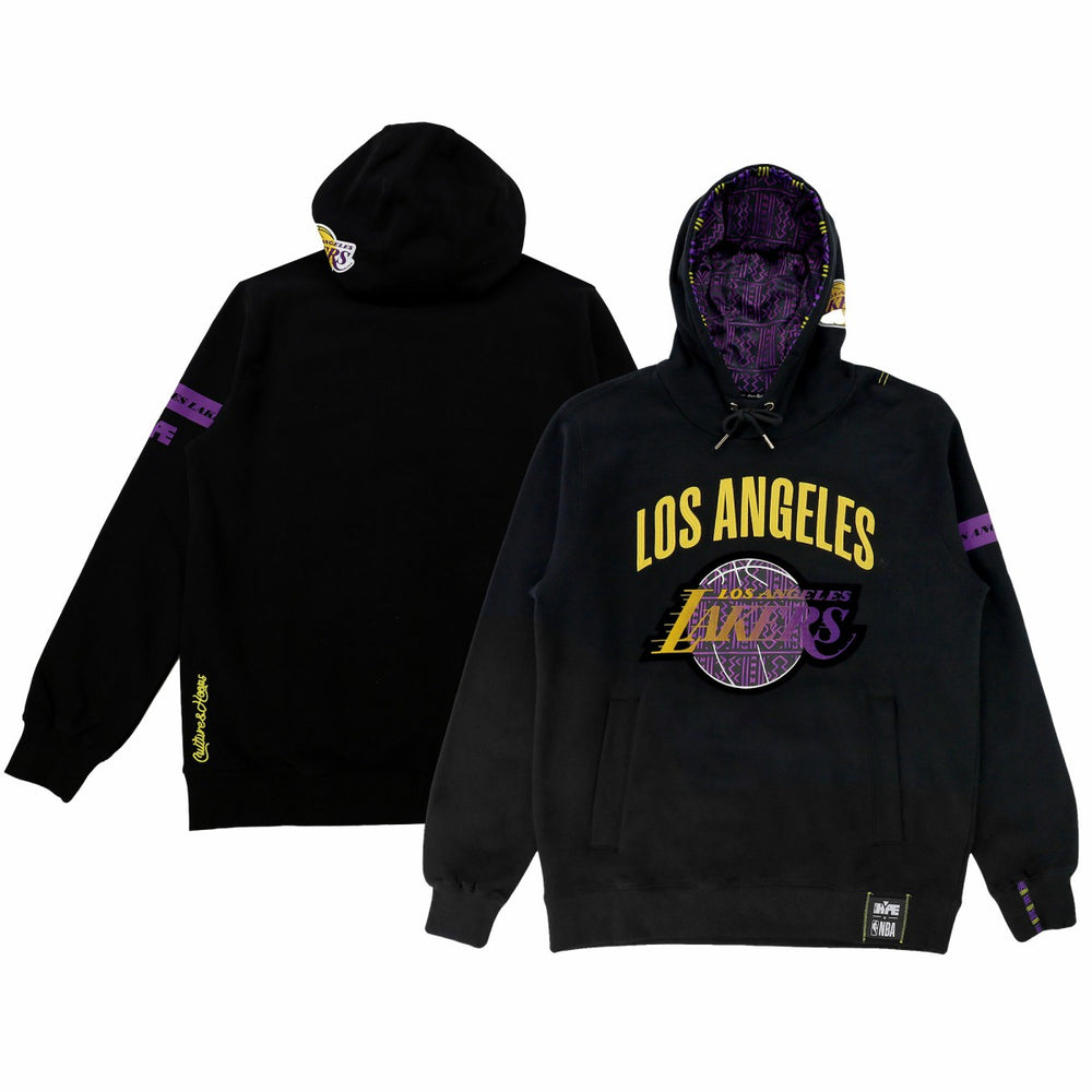 Los Angeles Lakers NBA x Two Hype Unisex Culture & Hoops Heavyweight Pullover Hoodie - Black