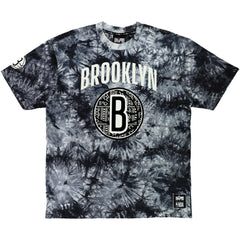 Brooklyn Nets NBA x Two Hype Unisex Culture & Hoops Tie-Dye T-Shirt - Black