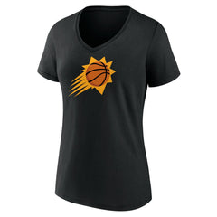 Phoenix Suns Women's Primary Logo V-Neck T-Shirt Black