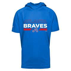 Atlanta Braves Levelwear City Connect Phase No Hitter Short Sleeve Pullover Hoodie - Royal - MLB Discount