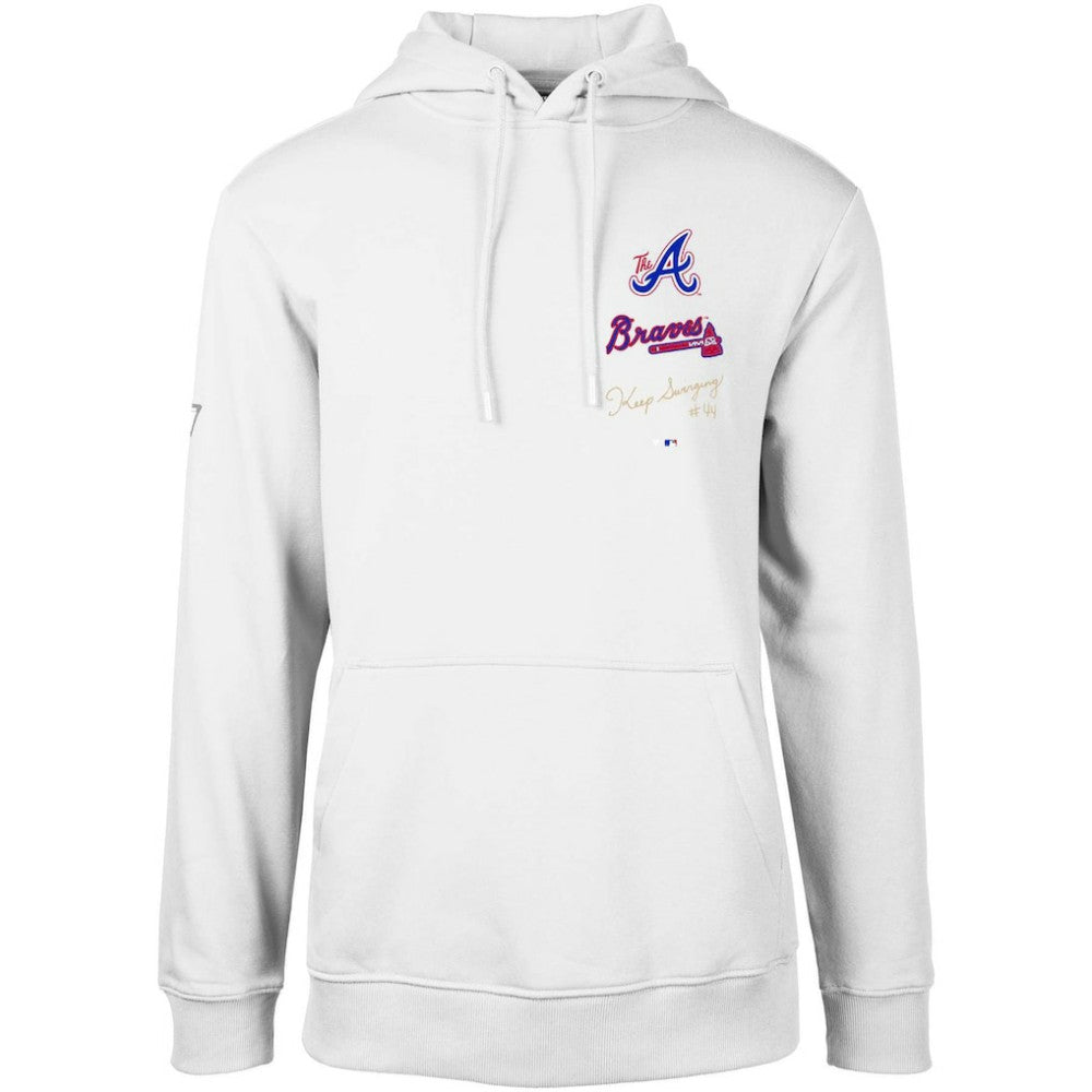 Atlanta Braves Levelwear City Connect Podium Baseline Pullover Hoodie - White - MLB Lifestyle
