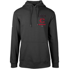 Cincinnati Reds Levelwear City Connect Podium Baseline Pullover Hoodie - Black - MLB Discount