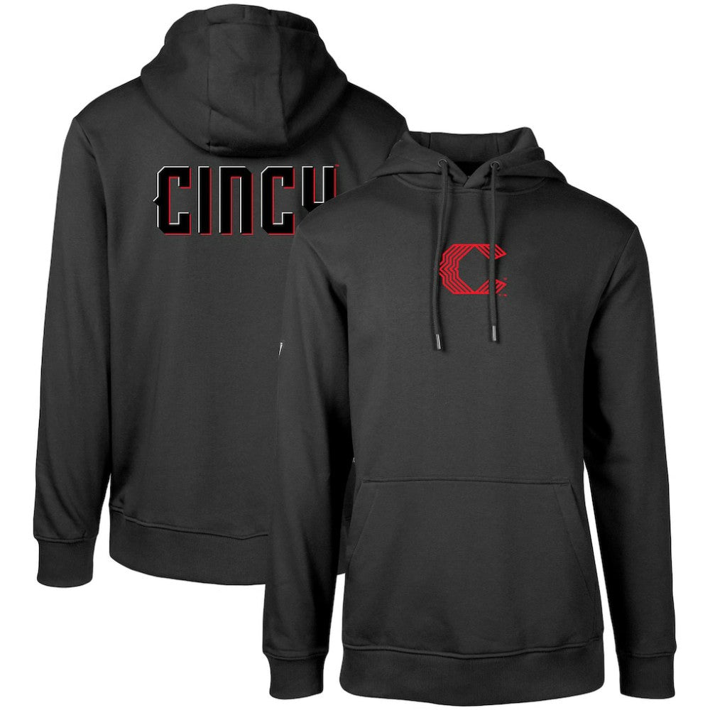 Cincinnati Reds Levelwear City Connect Podium Core 2.0 Pullover Hoodie - Black - MLB Sale