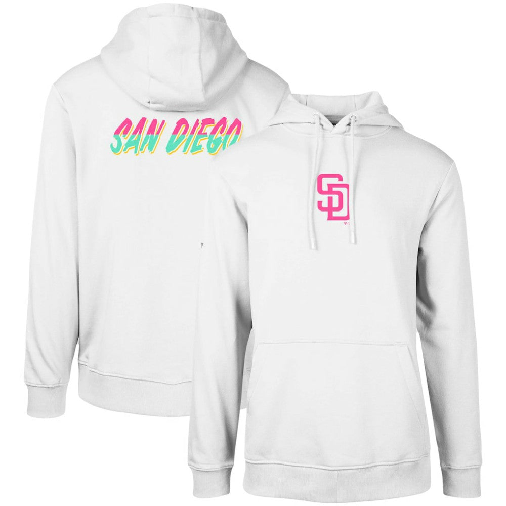 San Diego Padres Levelwear City Connect Podium Core 2.0 Pullover Hoodie - White - MLB Online
