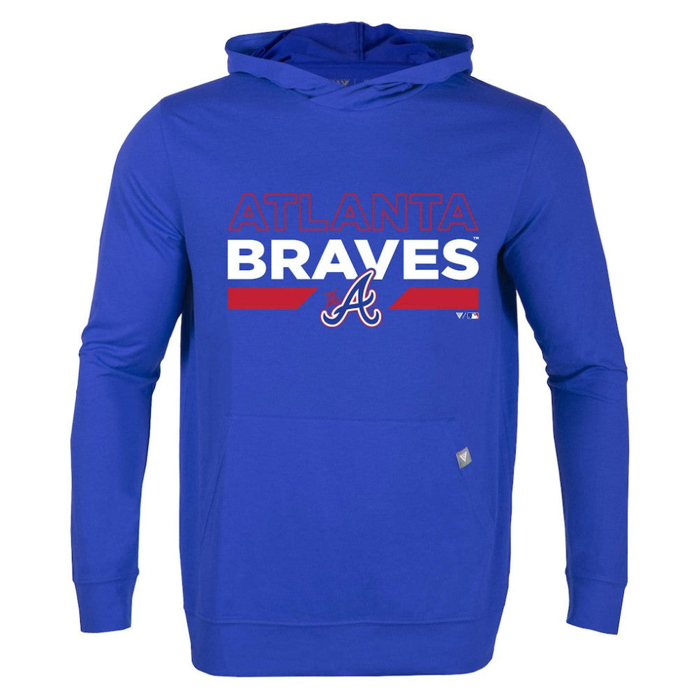 Atlanta Braves Levelwear City Connect Relay No Hitter Pullover Hoodie - Royal - MLB Discount