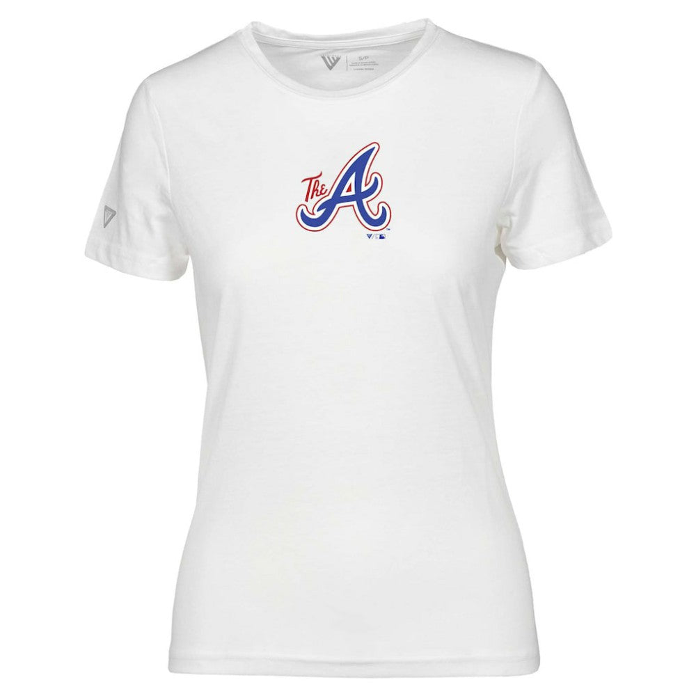 Atlanta Braves Levelwear Women's City Connect Maddox Core Logo T-Shirt - White - MLB on Sale