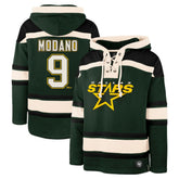 Mike Modano Dallas Stars '47 Retired Player Name & Number Lacer Pullover Hoodie - Green - NHL 201247429