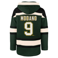 Mike Modano Dallas Stars '47 Retired Player Name & Number Lacer Pullover Hoodie - Green - NHL 201247429