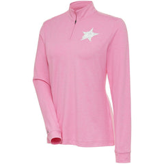 Dallas Stars Antigua Women's White Logo Mentor Quarter-Zip Jacket - Pink - NHL 201249306