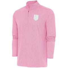Vegas Golden Knights Antigua White Logo Hunk Quarter-Zip Pullover - Pink - NHL 201249471