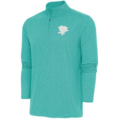 Pittsburgh Penguins Antigua White Logo Hunk Quarter-Zip Pullover - Heather Aqua - NHL 201249482