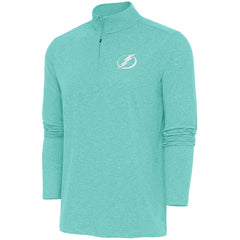 Tampa Bay Lightning Antigua White Logo Hunk Quarter-Zip Pullover - Mint - NHL 201249497