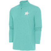 Dallas Stars Antigua White Logo Hunk Quarter-Zip Pullover - Mint - NHL 201249503