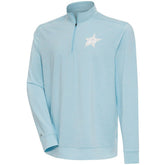 Dallas Stars Antigua White Logo Bright Quarter-Zip Pullover - Powder Blue - NHL 201249646