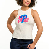 Philadelphia Phillies Lusso Women's Lourdes Tank Top - White - MLB Lifestyle