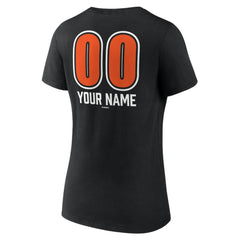 Baltimore Orioles Women's Personalized Name & Number Fastball V-Neck T-Shirt - Black - MLB Online