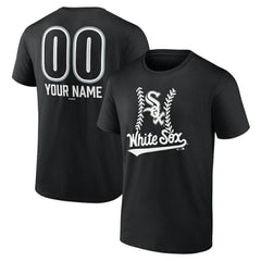 Chicago White Sox Personalized Name & Number Fastball T-Shirt - Black - MLB Discount