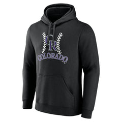 Colorado Rockies Personalized Name & Number Fastball Pullover Hoodie - Black - MLB Discount