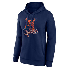Detroit Tigers Women's Personalized Name & Number Fastball Pullover Hoodie - Navy - MLB Online