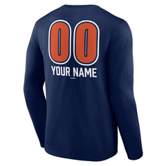 Houston Astros Personalized Name & Number Fastball Long Sleeve T-Shirt - Navy - MLB Lifestyle