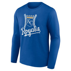 Kansas City Royals Personalized Name & Number Fastball Long Sleeve T-Shirt - Royal - MLB Sale