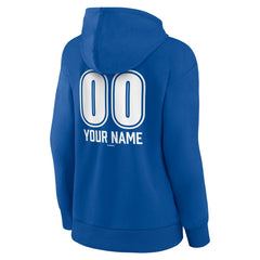 Los Angeles Dodgers Women's Personalized Name & Number Fastball Pullover Hoodie - Royal - MLB Discount