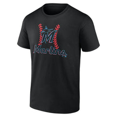 Miami Marlins Personalized Name & Number Fastball T-Shirt - Black - MLB Lifestyle
