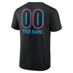 Miami Marlins Personalized Name & Number Fastball T-Shirt - Black - MLB Lifestyle