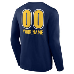 Milwaukee Brewers Personalized Name & Number Fastball Long Sleeve T-Shirt - Navy - MLB Online