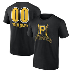 Pittsburgh Pirates Personalized Name & Number Fastball T-Shirt - Black - MLB Online