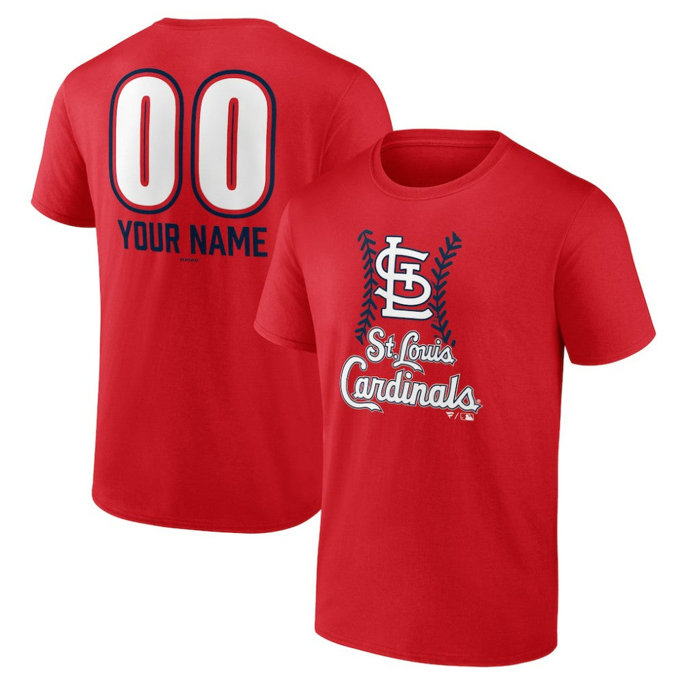 St. Louis Cardinals Personalized Name & Number Fastball T-Shirt - Red - MLB Sale