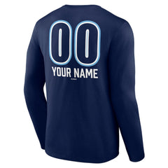 Tampa Bay Rays Personalized Name & Number Fastball Long Sleeve T-Shirt - Navy - MLB Discount
