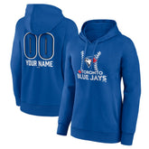 Toronto Blue Jays Women's Personalized Name & Number Fastball Pullover Hoodie - Royal - MLB Online