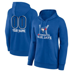 Toronto Blue Jays Women's Personalized Name & Number Fastball Pullover Hoodie - Royal - MLB Online