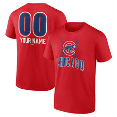 Chicago Cubs Personalized Name & Number Fastball T-Shirt - Red - MLB Online