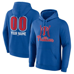 Philadelphia Phillies Personalized Name & Number Fastball Pullover Hoodie - Royal - MLB Sale